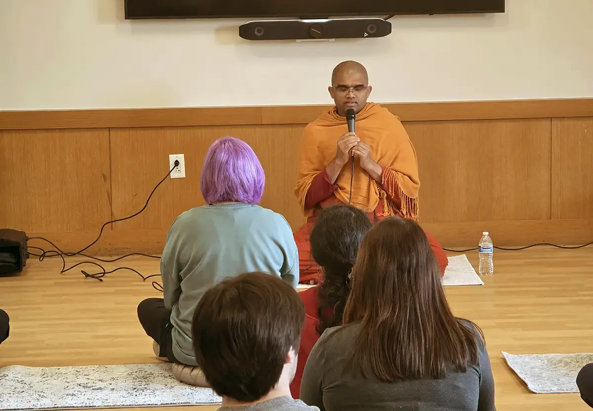 Meditation practitioners sitting together