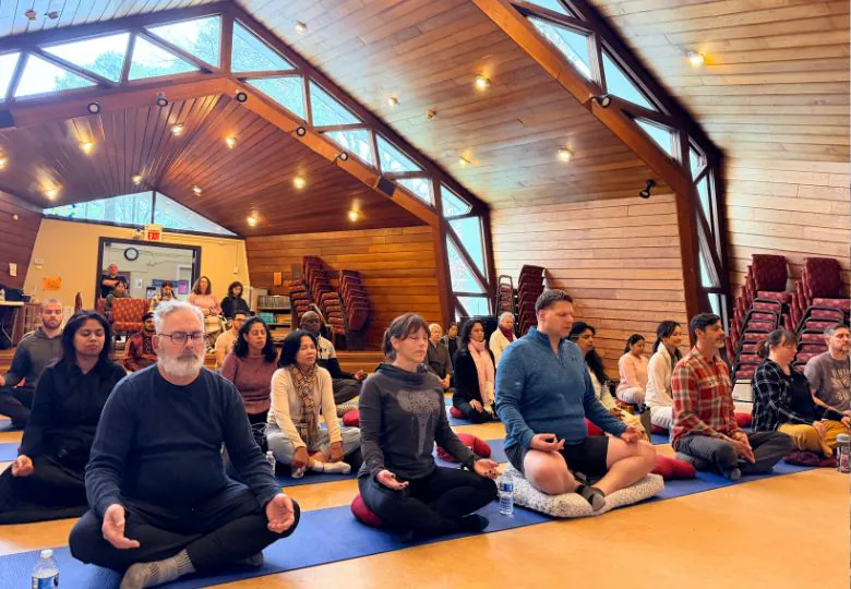 Day-long retreat meditation hall