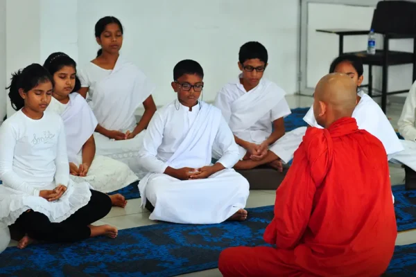 Children practicing meditation and mindfulness